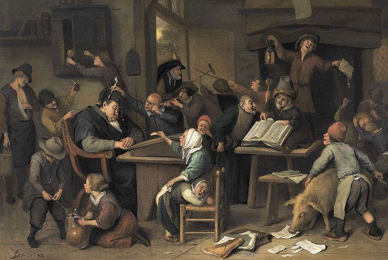 Jan Steen A school class with a sleeping schoolmaster Germany oil painting art